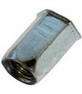 Заклепка M6*16 мм из стали с внутренней резьбой, уменьшенный бортик, шестигранная